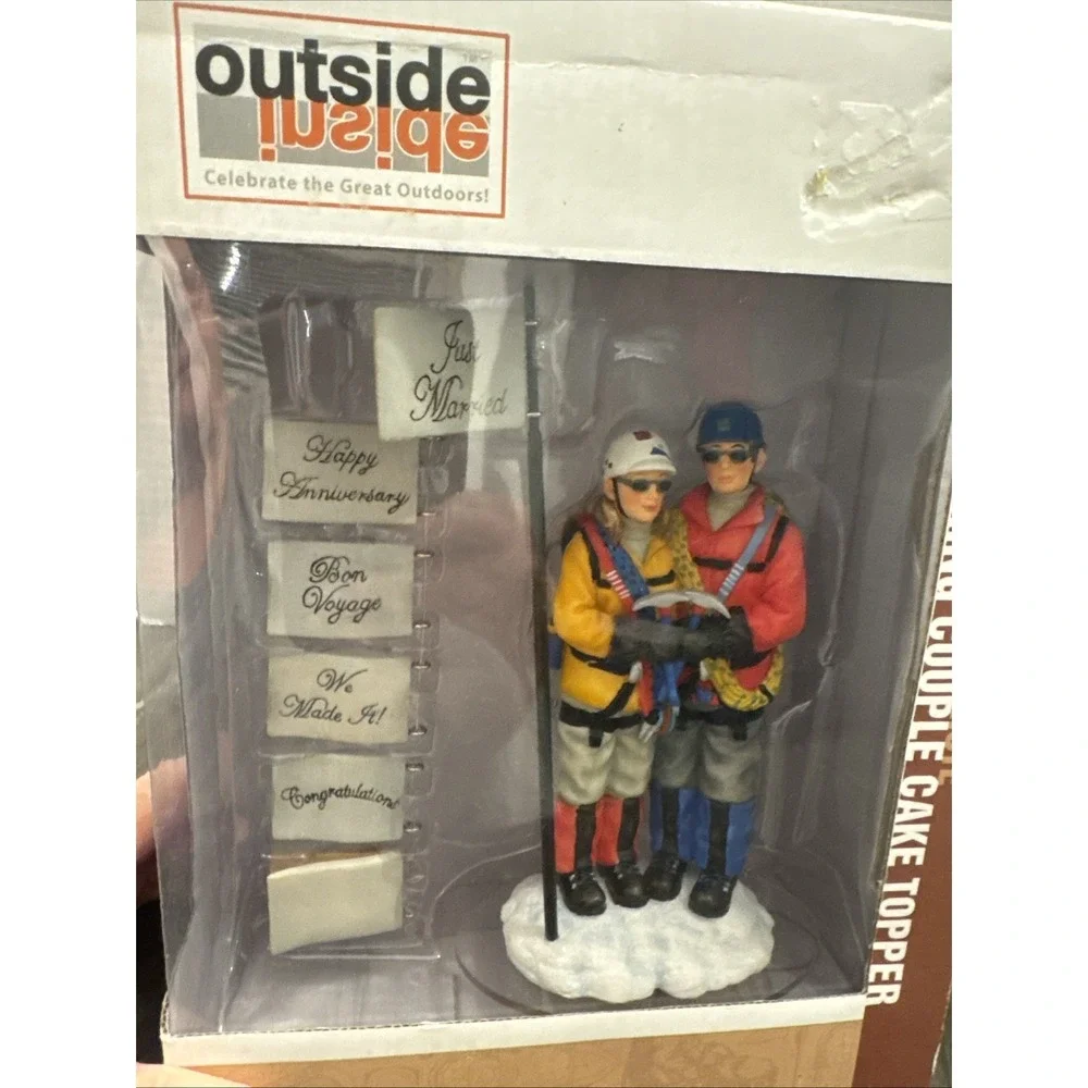 Unique Mountaineers Cake Topper Outside/inside Just Married, Non Voyage, & Other